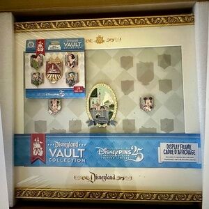 Disneyland 70th Anniversary Vault Collection Pin Frame Set w/ 3 Pins